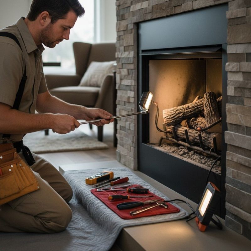 Gas Fireplace Inspecting
